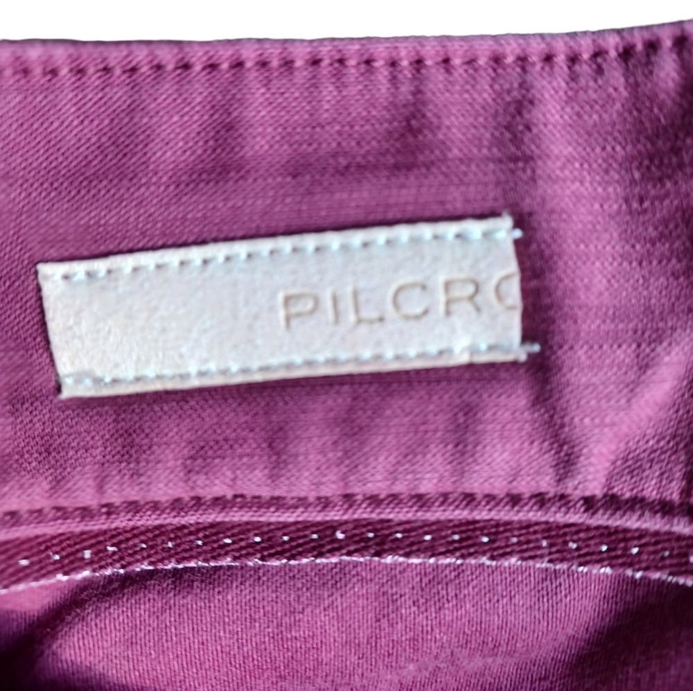 Anthropologie Pilcro Womens Raspberry Low Rise Straight Pants Pockets Size 25 - Picture 11 of 11